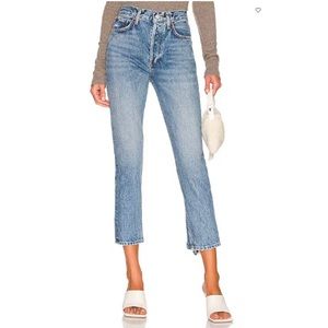 AGOLDE NWT Riley High Rise Straight Crop Denim Jean in Endless // 00 (24)